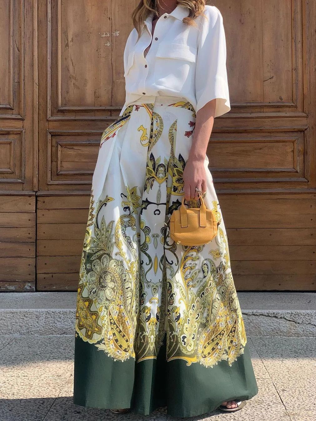 Damer Vida skuren palazzobyxor med opulent mönster Eva Jonsson-Eva Jonsson