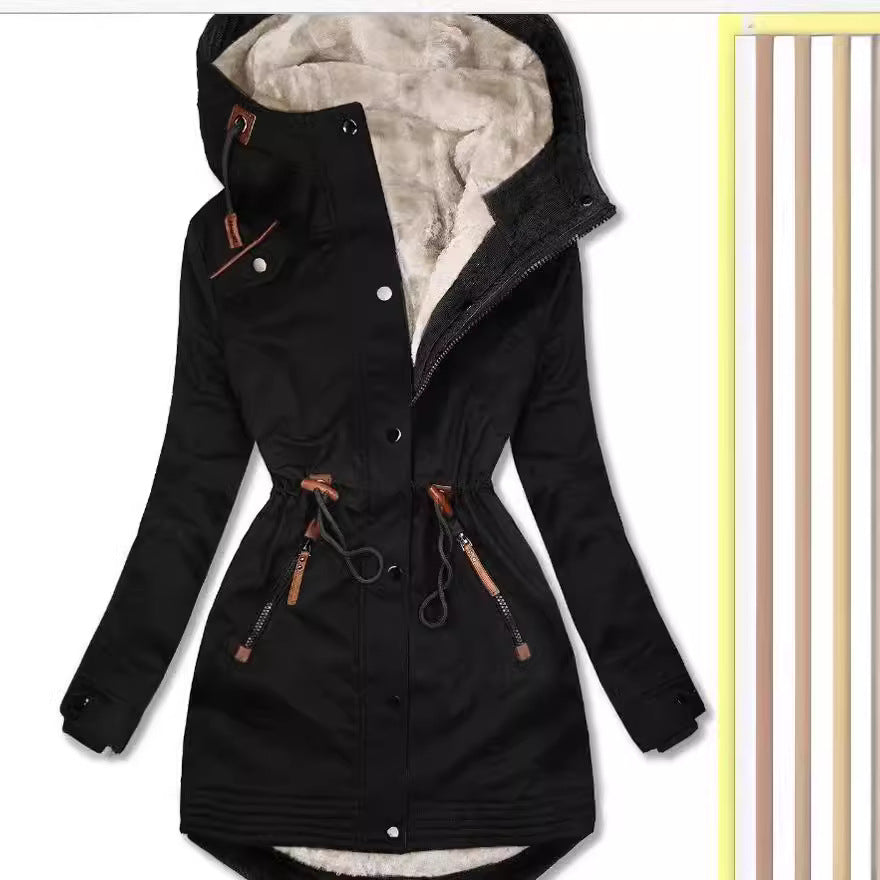 Damer Vinter säsong Parka med varm fleece-fodring Mirla-Eva Jonsson