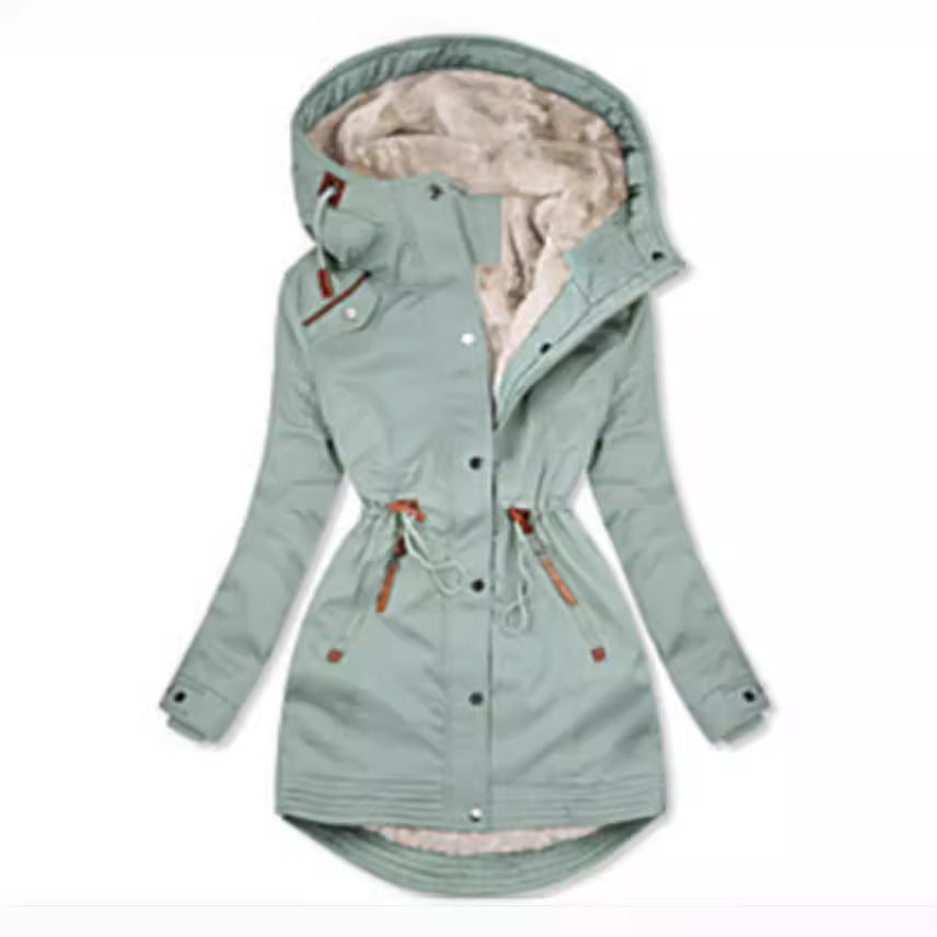Damer Vinter säsong Parka med varm fleece-fodring Mirla-Eva Jonsson