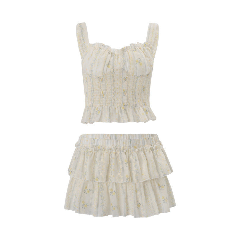 Damer Volang Crop-Top och Kjol Set Mirla-Eva Jonsson