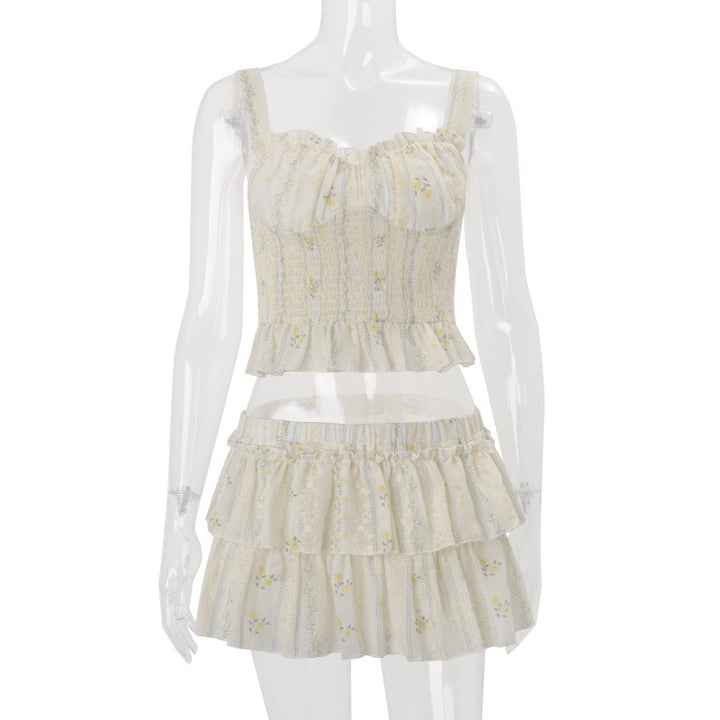 Damer Volang Crop-Top och Kjol Set Mirla-Eva Jonsson