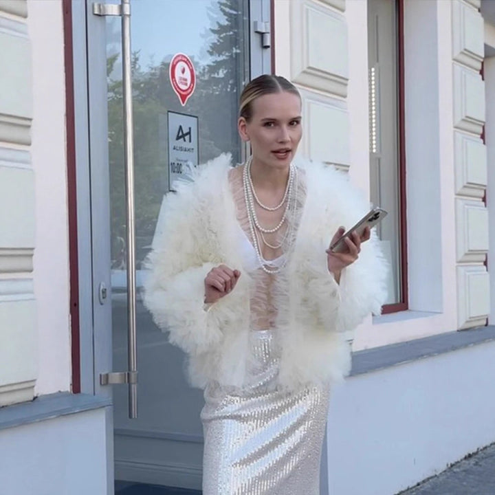 Damer Voluminös Tylljacka Mirla-Eva Jonsson
