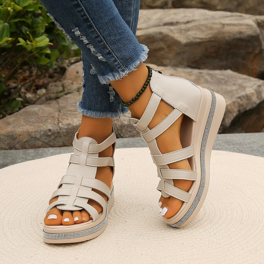 Damer Wedge-sandaler med Elegant Remdesign och Komfortabel Dämpning Mirla-Eva Jonsson