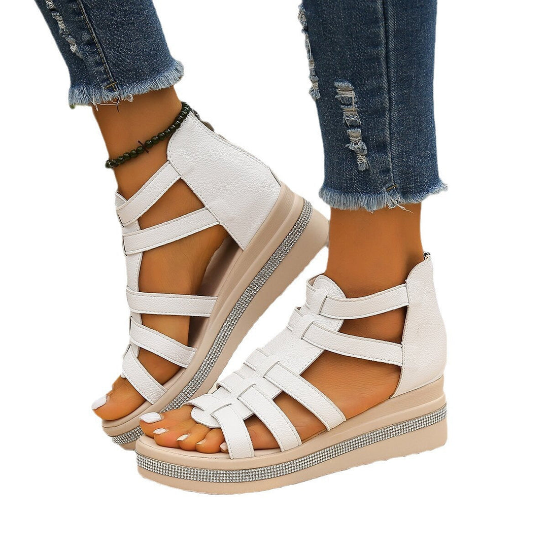 Damer Wedge-sandaler med Elegant Remdesign och Komfortabel Dämpning Mirla-Eva Jonsson