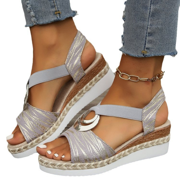 Damer Wedge-sandaler med modernt remdesign och bekväm sula Mirla-Eva Jonsson