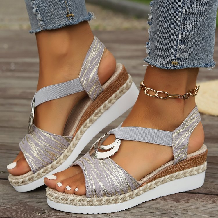 Damer Wedge-sandaler med modernt remdesign och bekväm sula Mirla-Eva Jonsson