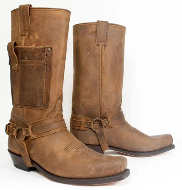 Damer Western-läderstövlar med lätt vintage-look Mirla-Eva Jonsson
