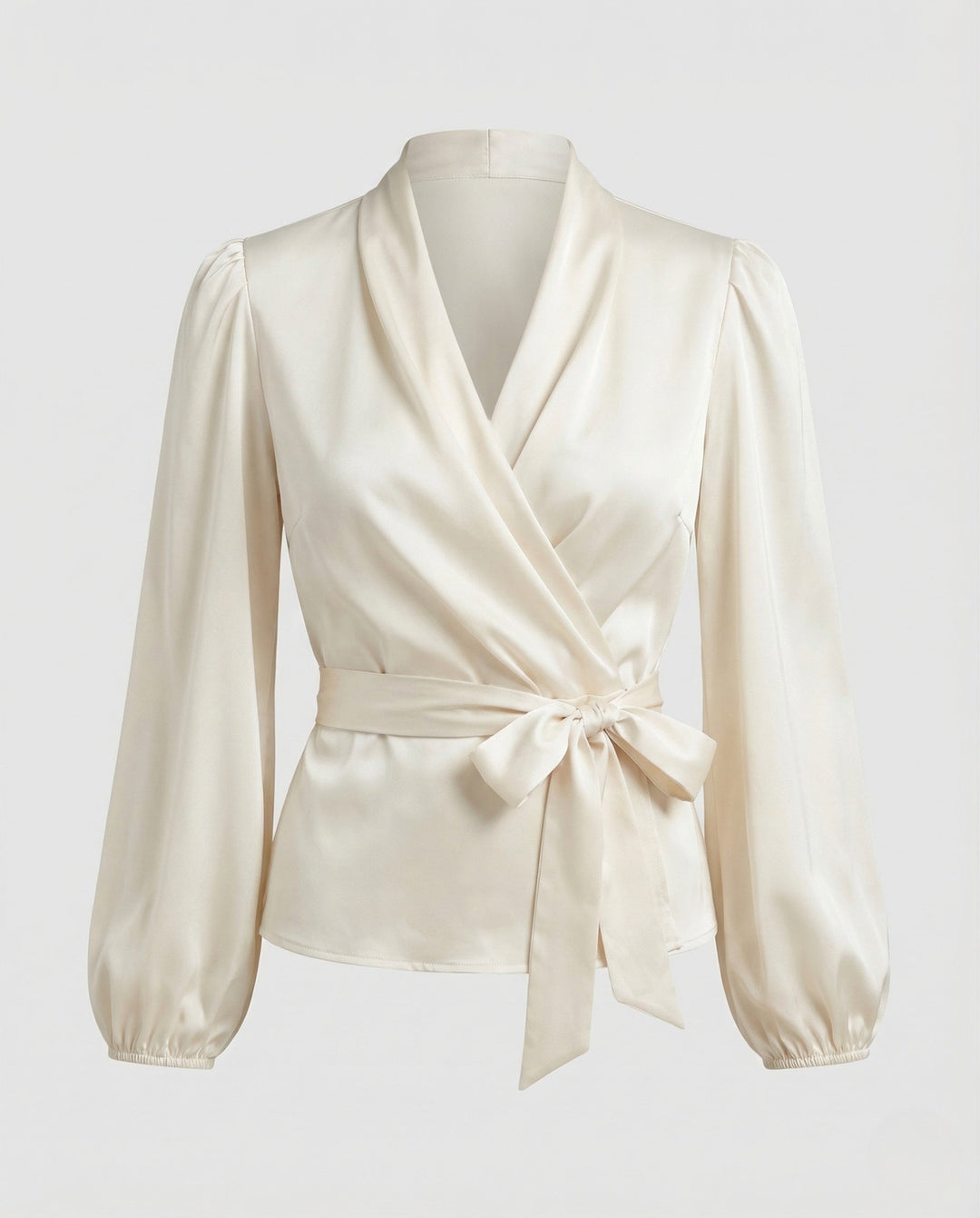 Damer Wickelblus Satin V Urtom-Eva Jonsson