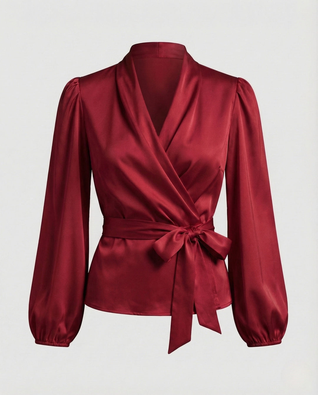 Damer Wickelblus Satin V Urtom-Eva Jonsson