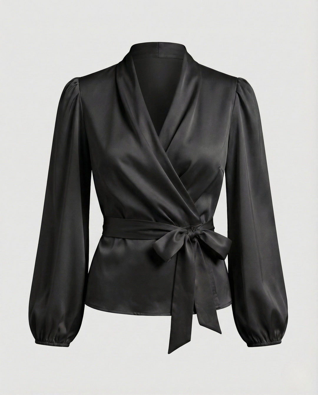 Damer Wickelblus Satin V Urtom-Eva Jonsson