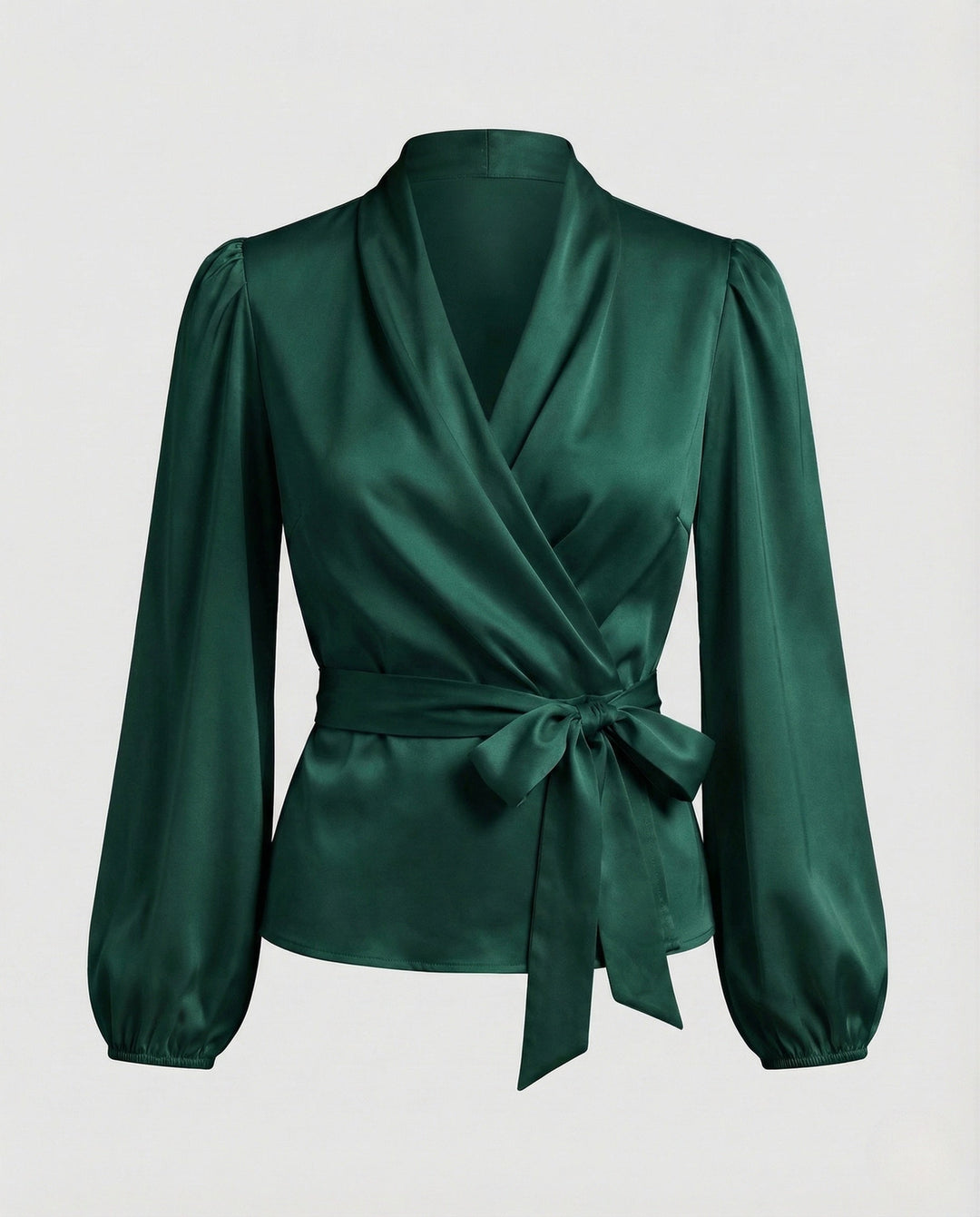 Damer Wickelblus Satin V Urtom-Eva Jonsson
