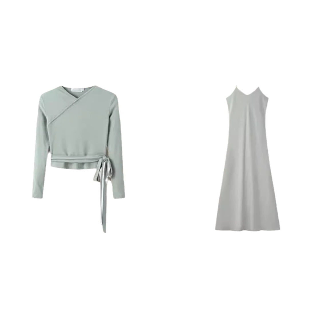 Damer Wrap-top och Maxiklänning-set Eva Jonsson-Eva Jonsson