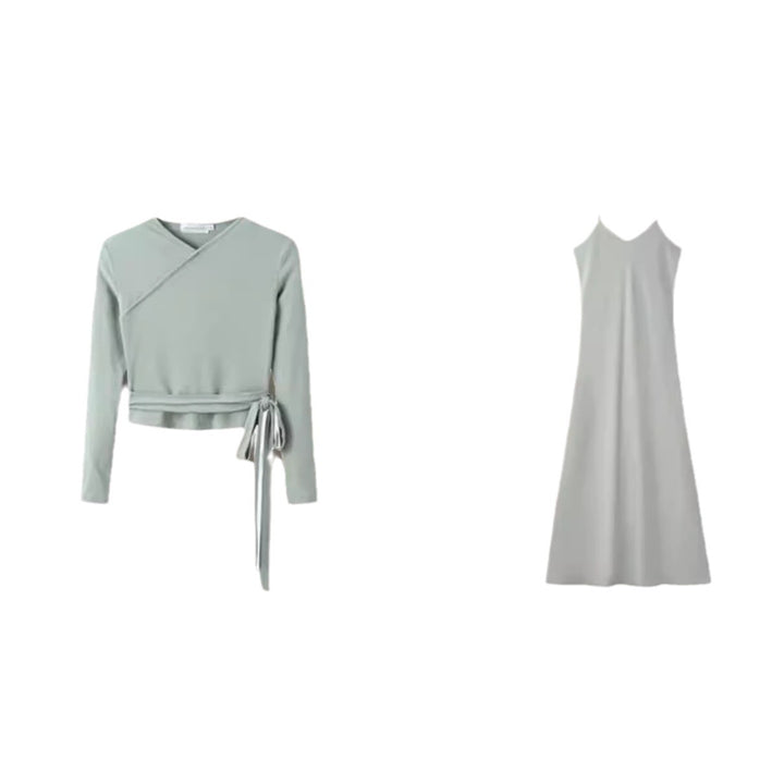 Damer Wrap-top och Maxiklänning-set Eva Jonsson-Eva Jonsson