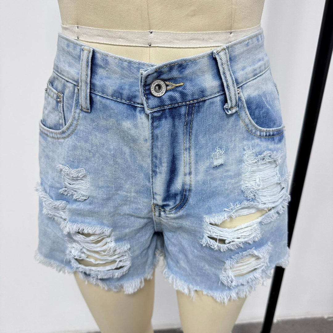 Damer Zerstört Denim-Shorts i avslappnad stil Mirla-Eva Jonsson