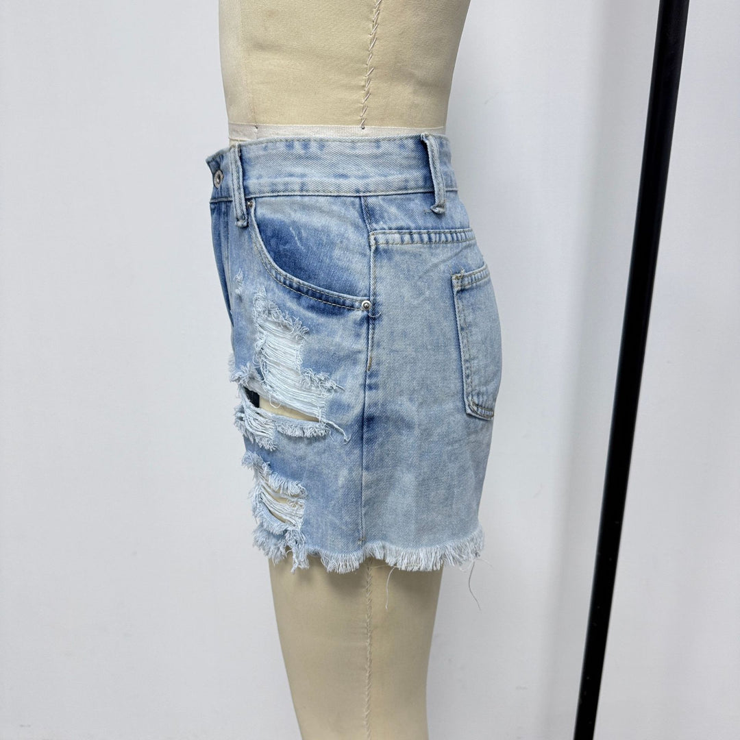 Damer Zerstört Denim-Shorts i avslappnad stil Mirla-Eva Jonsson