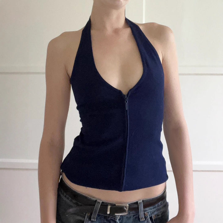 Damer Zip-Top med djup V-ringning och Racerback Eva Jonsson-Eva Jonsson