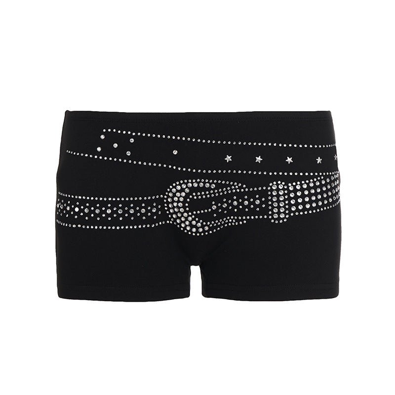 Damer ärmlös topp med glittrande rhinestone-design Mirla-Eva Jonsson