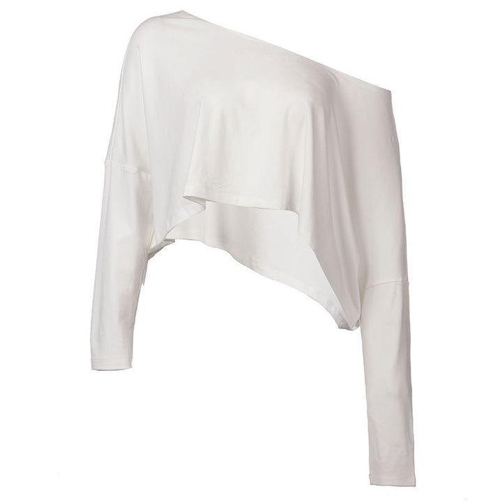 Damer asymmetrisk Crop-top med avslappnad passform och mjukt material Mirla-Eva Jonsson