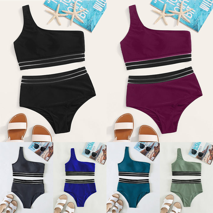 Damer asymmetrisk bikini-set med elastiska band Mirla-Eva Jonsson