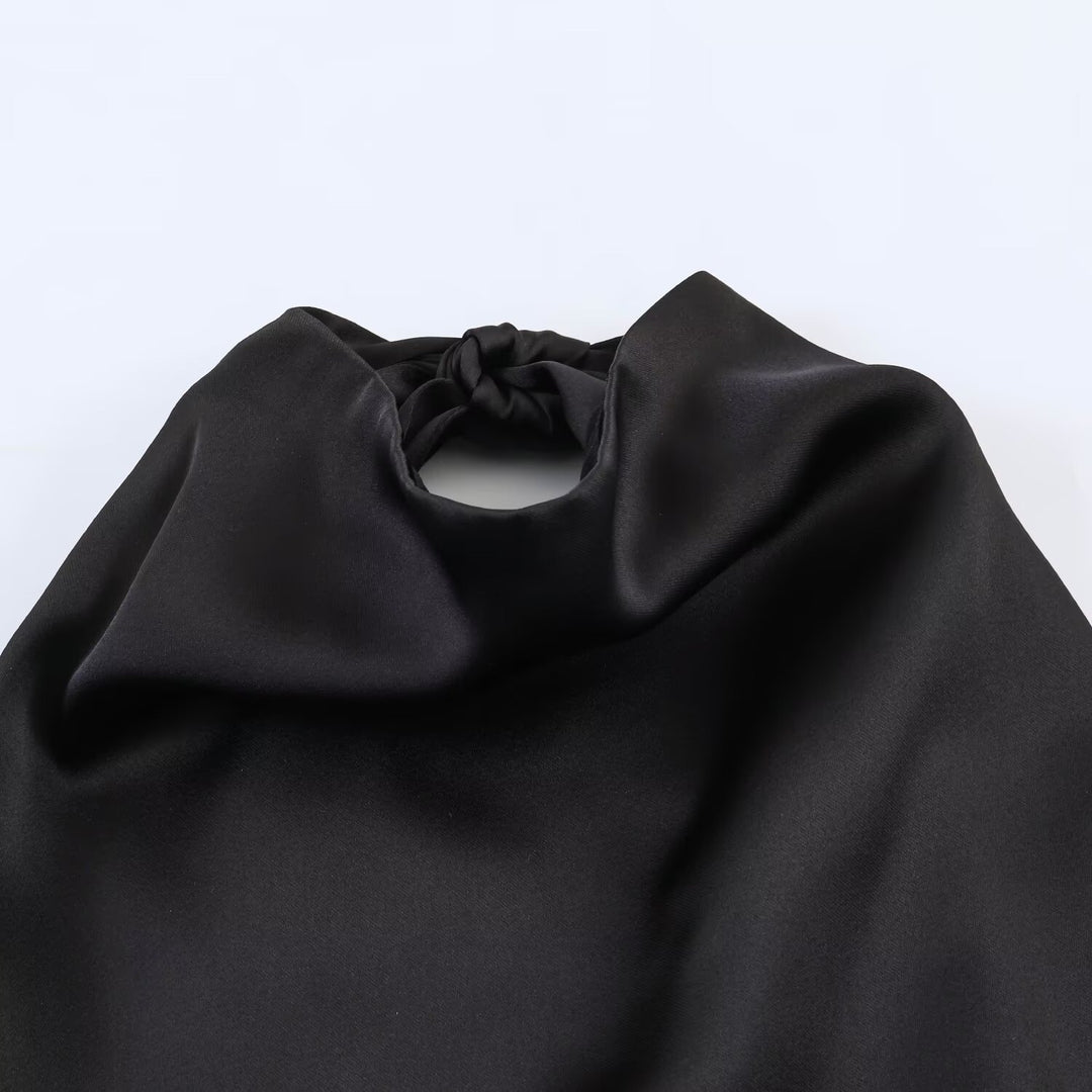 Damer asymmetrisk satin klänning Mirla-Eva Jonsson