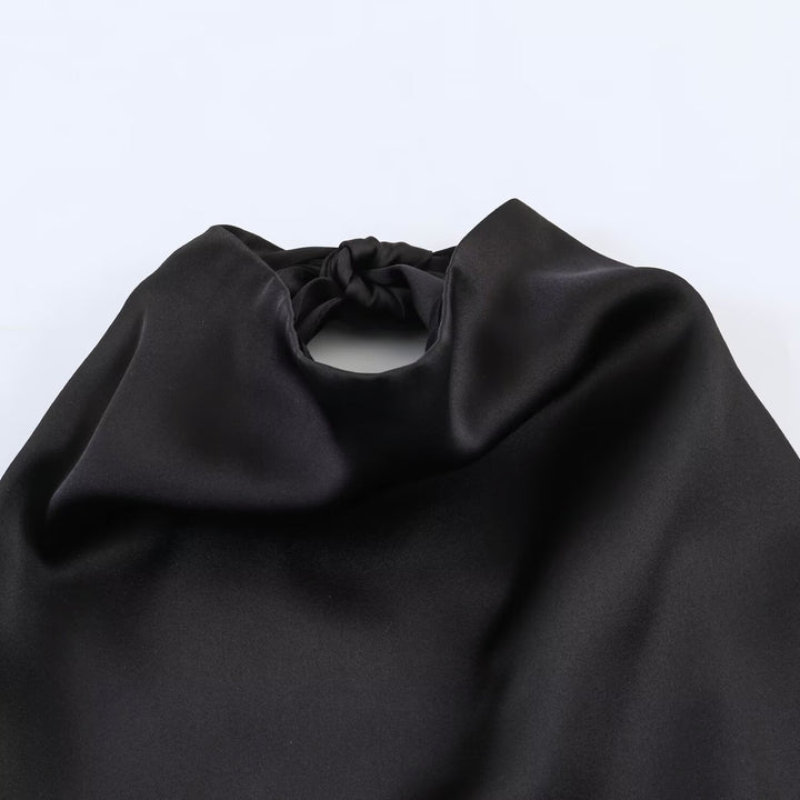 Damer asymmetrisk satin klänning Mirla-Eva Jonsson