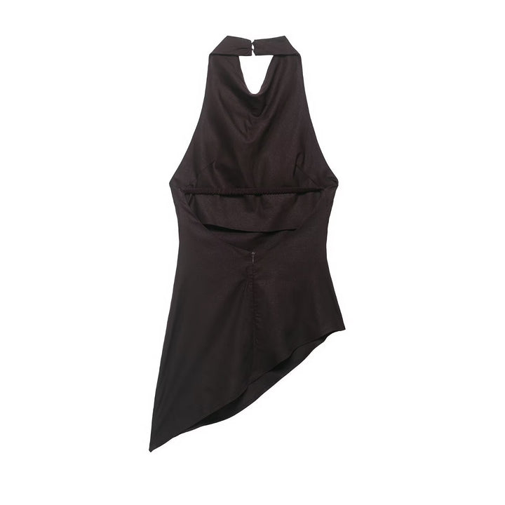 Damer asymmetrisk topp med elegant drapering Mirla-Eva Jonsson
