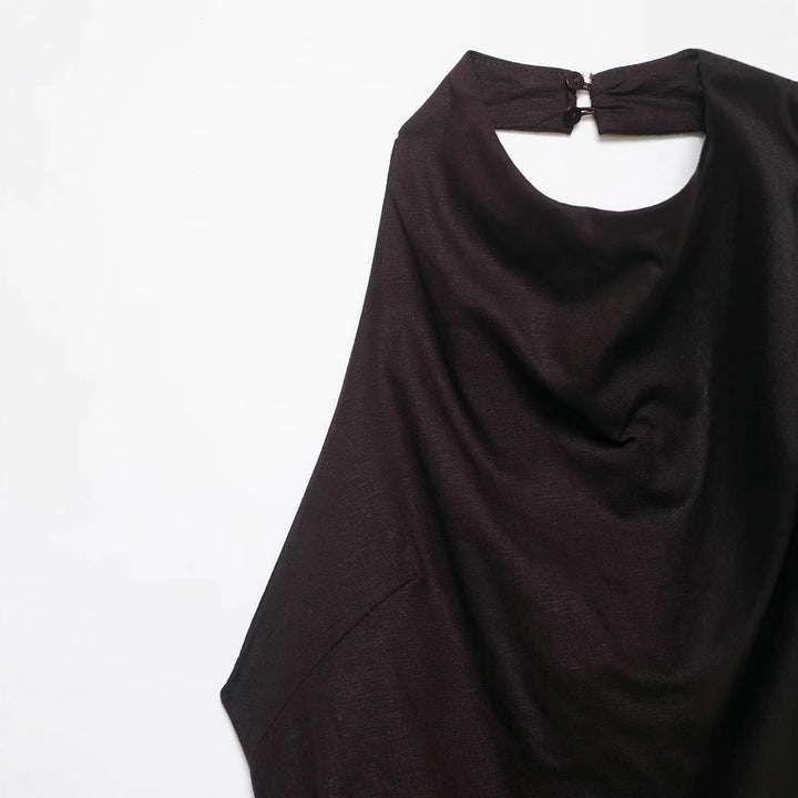 Damer asymmetrisk topp med elegant drapering Mirla-Eva Jonsson