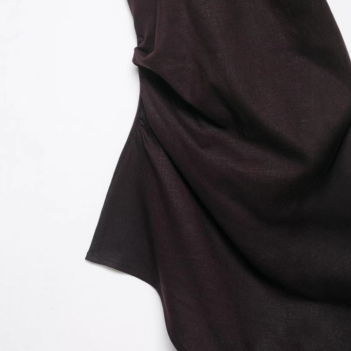 Damer asymmetrisk topp med elegant drapering Mirla-Eva Jonsson