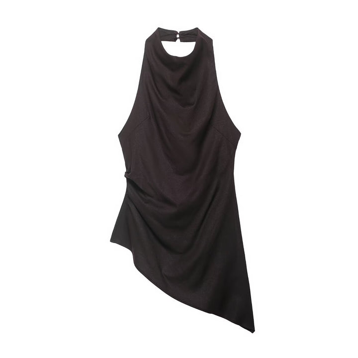 Damer asymmetrisk topp med elegant drapering Mirla-Eva Jonsson