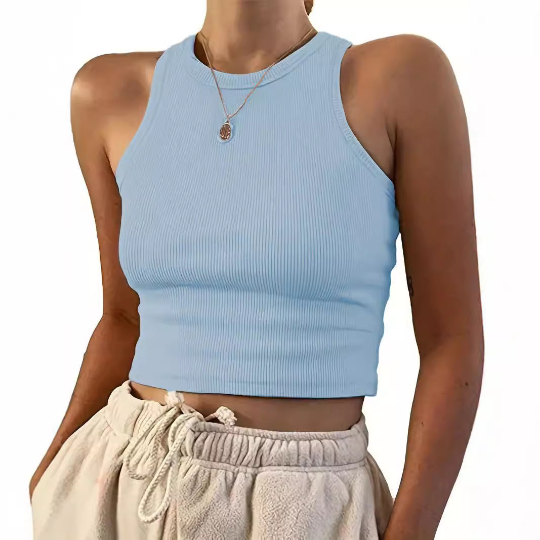 Damer åtsittande crop-top med strukturerad ribbad design Mirla-Eva Jonsson