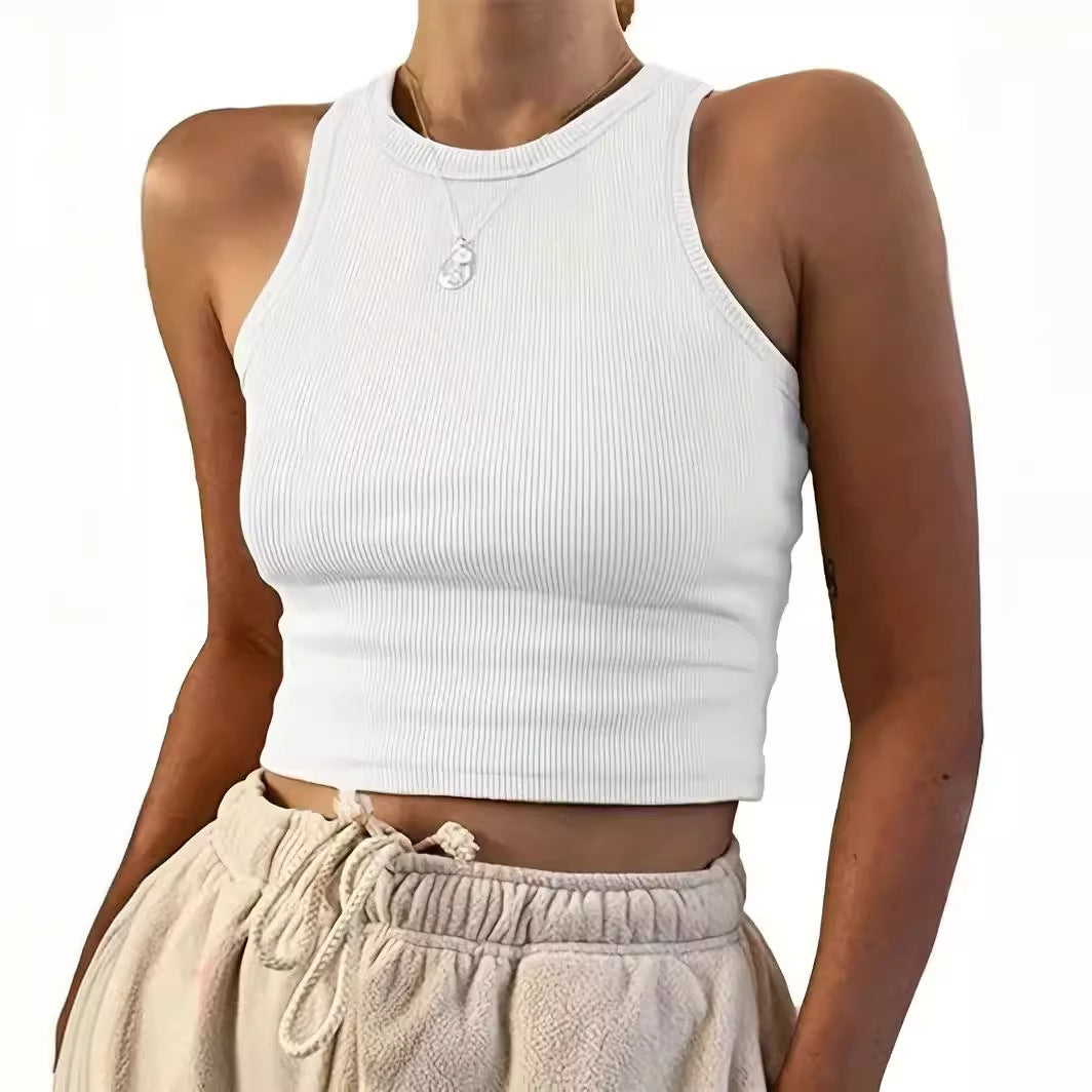 Damer åtsittande crop-top med strukturerad ribbad design Mirla-Eva Jonsson