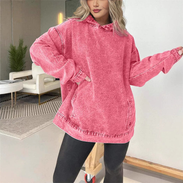 Damer avslappnad Denim Hoodie Mirla-Eva Jonsson