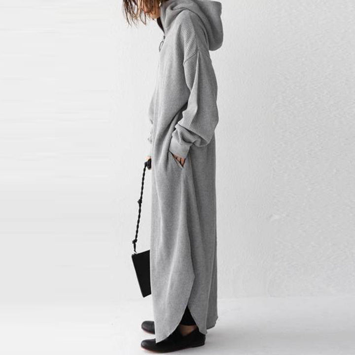 Damer avslappnad Hoodie-Maxi-klänning Mirla-Eva Jonsson