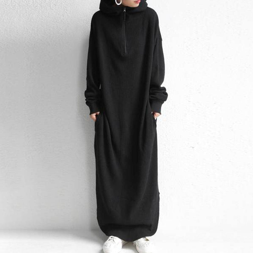 Damer avslappnad Hoodie-Maxi-klänning Mirla-Eva Jonsson