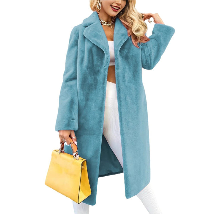 Damer avslappnad Longline-fleece-kappa Mirla-Eva Jonsson