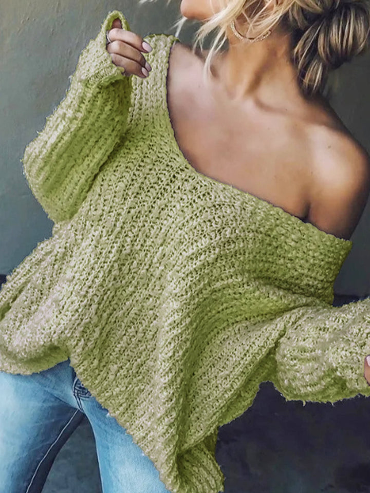 Damer avslappnad Off-Shoulder stickad tröja Mirla-Eva Jonsson