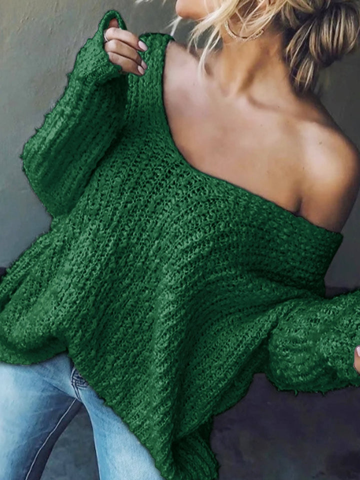 Damer avslappnad Off-Shoulder stickad tröja Mirla-Eva Jonsson