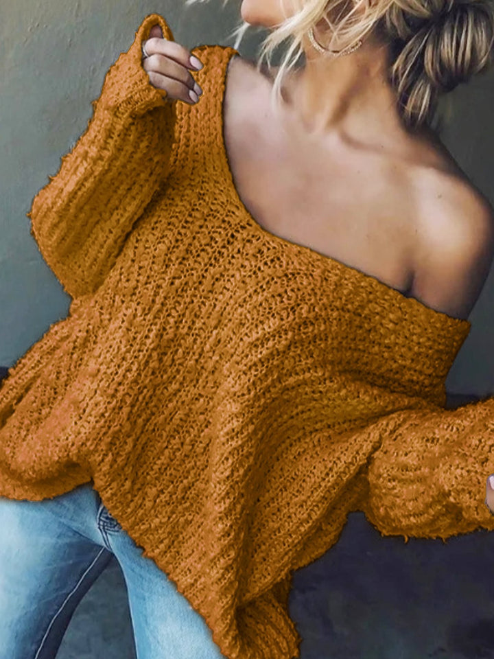 Damer avslappnad Off-Shoulder stickad tröja Mirla-Eva Jonsson