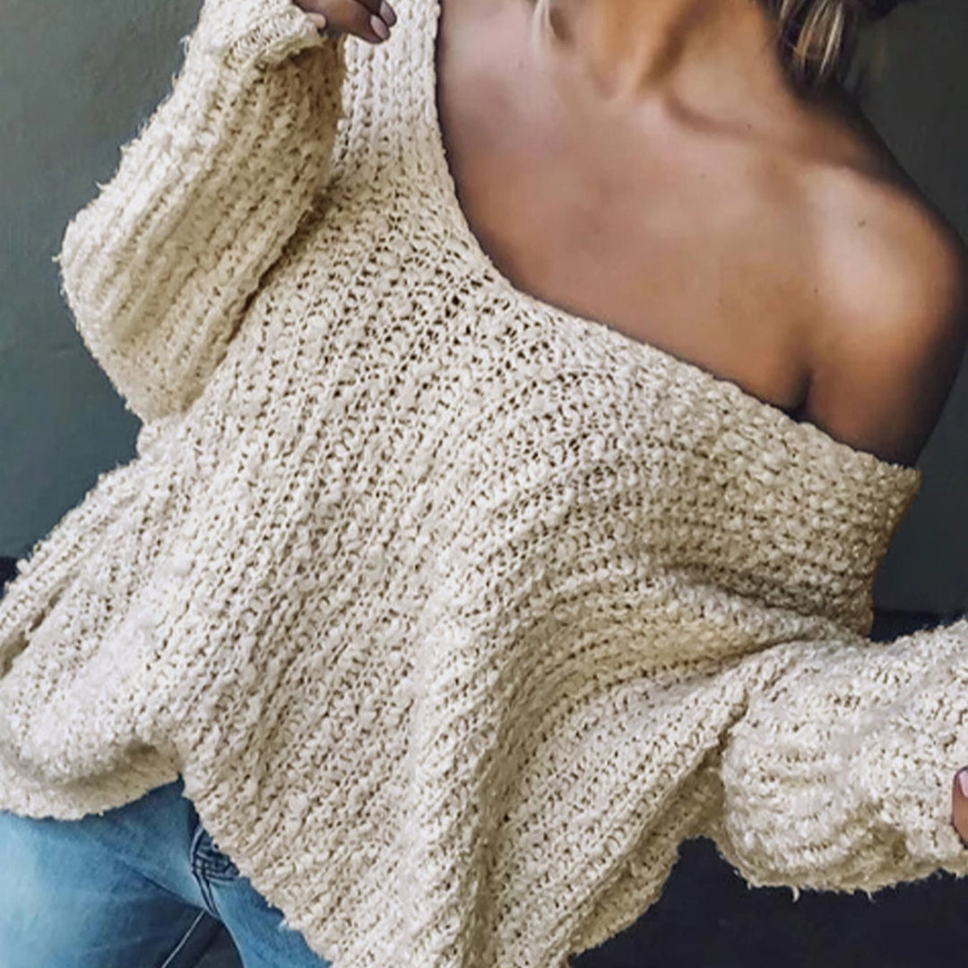 Damer avslappnad Off-Shoulder stickad tröja Mirla-Eva Jonsson