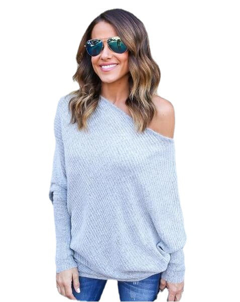 Damer avslappnad Off-Shoulder tröja med strukturerad design och vida ärmar Eva Jonsson-Eva Jonsson