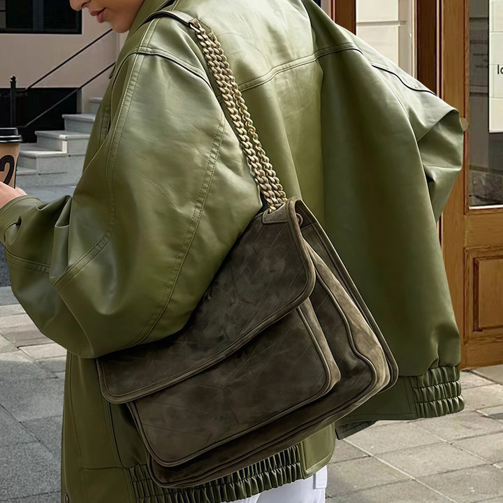 Damer avslappnad Oversized läderjacka Mirla-Eva Jonsson