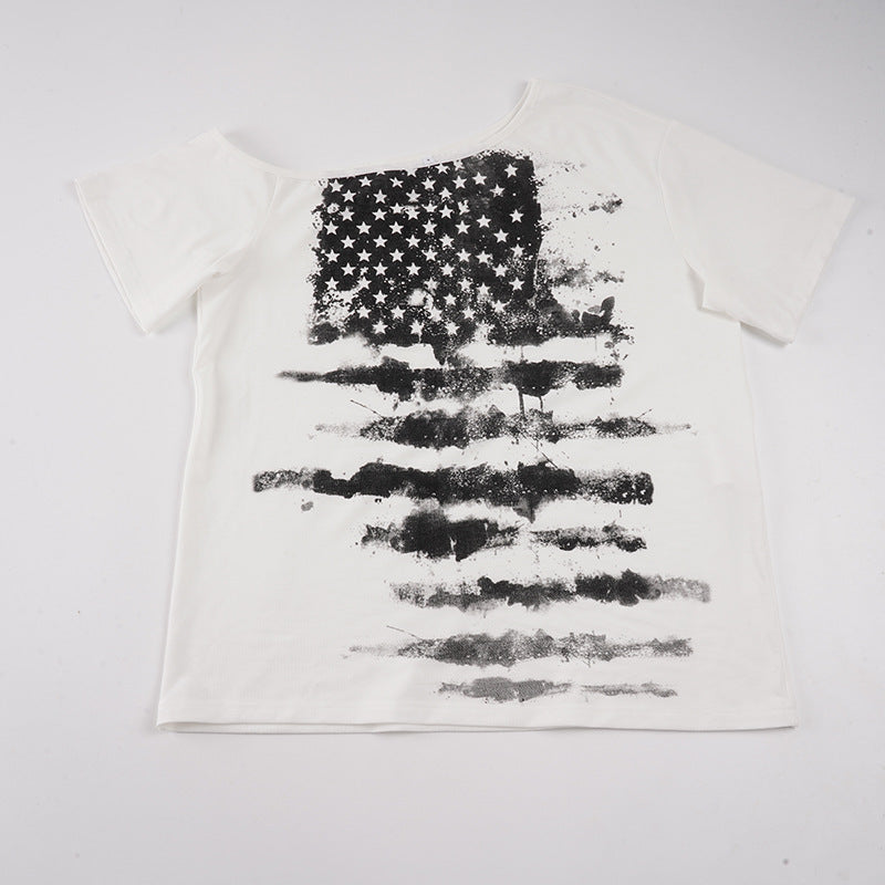 Damer avslappnad T-shirt med grafiskt tryck Mirla-Eva Jonsson