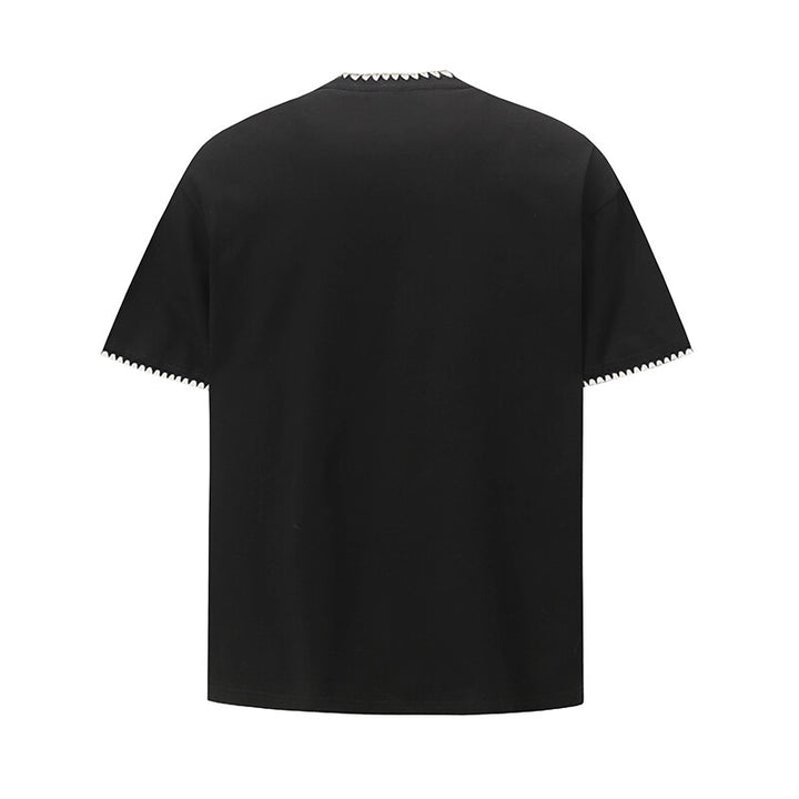 Damer avslappnad T-shirt med kreativ krage Eva Jonsson-Eva Jonsson