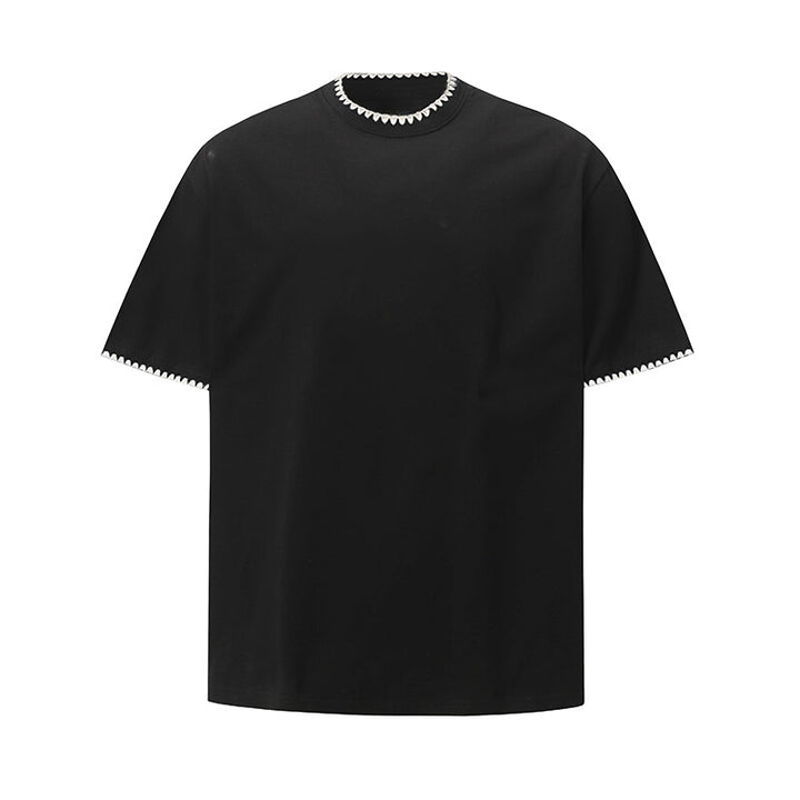 Damer avslappnad T-shirt med kreativ krage Eva Jonsson-Eva Jonsson