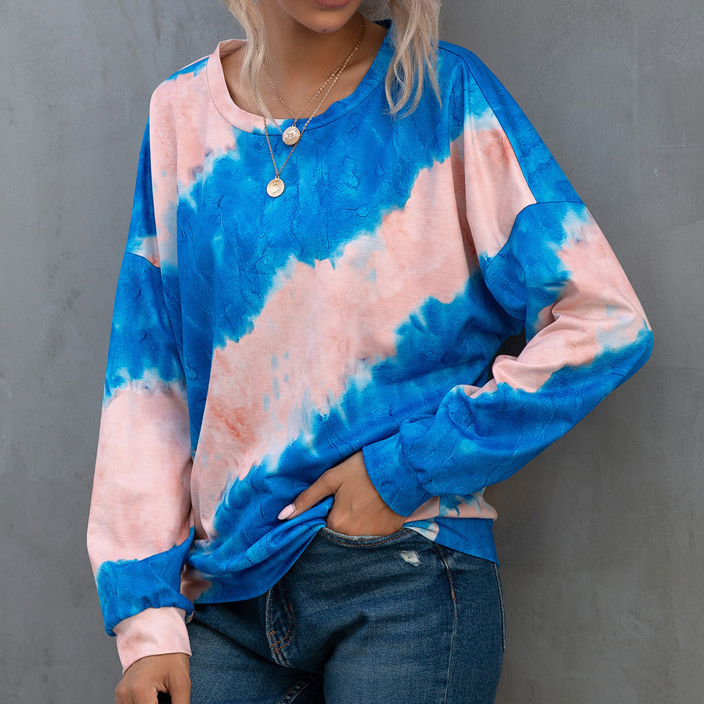 Damer avslappnad Tie-Dye Långärmad skjorta Eva Jonsson-Eva Jonsson