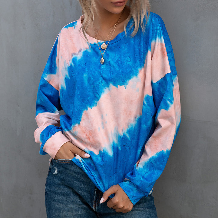 Damer avslappnad Tie-Dye Långärmad skjorta Eva Jonsson-Eva Jonsson
