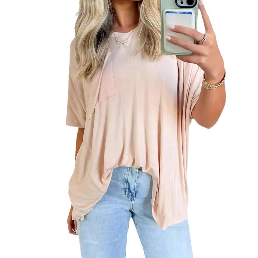 Damer avslappnad V-ringning Oversized T-shirt Mirla-Eva Jonsson