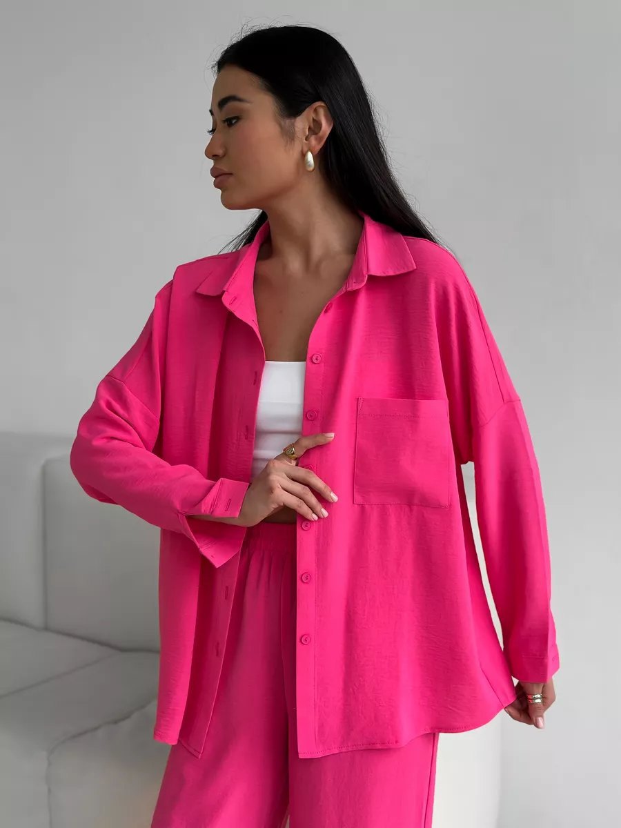 Damer avslappnad blus i oversized stil med fickor Eva Jonsson-Eva Jonsson