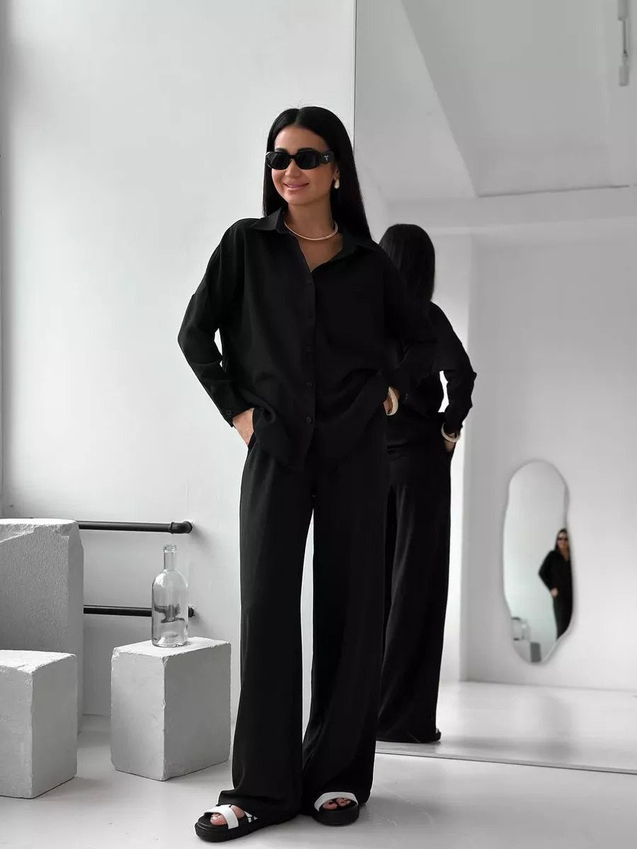 Damer avslappnad blus i oversized stil med fickor Eva Jonsson-Eva Jonsson