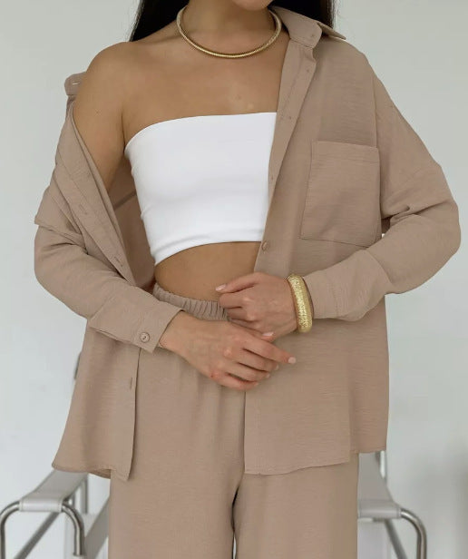Damer avslappnad blus i oversized stil med fickor Eva Jonsson-Eva Jonsson
